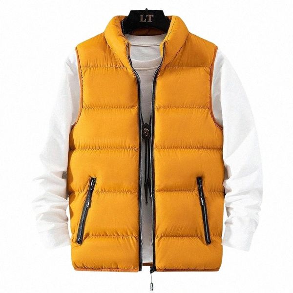 

men's vests men's vests mantlconx winter men sleeveless vest coat ultralight jacket man fashion stand collar windproof waistcoat a, Black;white