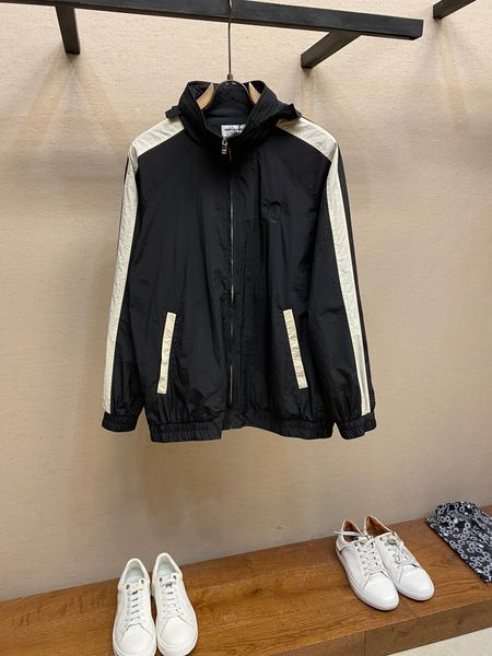 

men's plus size outerwear & coats sizehoodies hoodies suit hooded casual fashion color stripe printing asian size wild breathable long, Black;brown