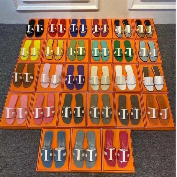 

classics women slipper fashion sandals slides summer real leather platform flats shoes ladies beach slippers240y, Black