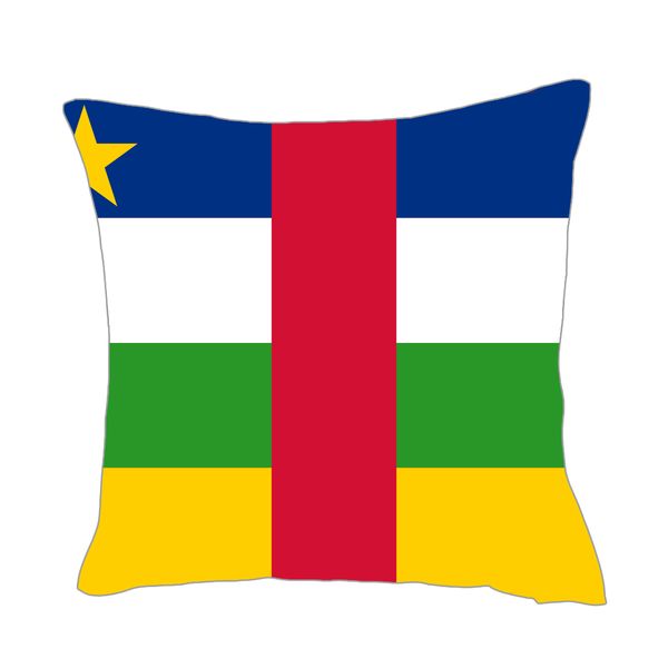 

the central african republic flag throwpillow cover factory supply good price polyester satin pillow cover