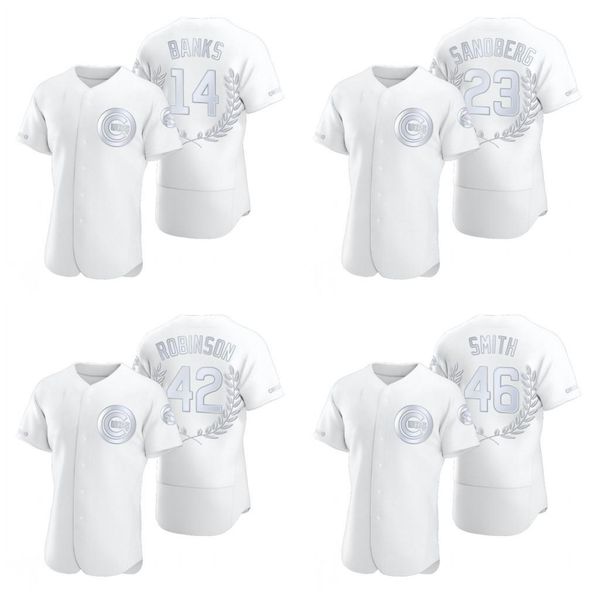 

baseball jersey2020 ernie banks ryne sandberg jackie robinson lee smith 100% stitch white awards collection jerseys custom, Black