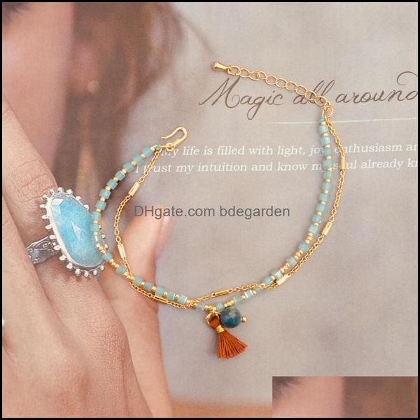 

charm bracelets charm bracelets fashion stone beads bracelet color square glass crystal chain delica tassel pearl womens psera miyuki dhxgz, Golden;silver