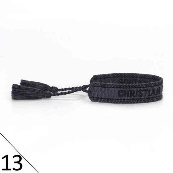 

luxury brand braided bracelet adjustable woven friendship bangle for womens mens designer letter embroidery rope bracelets jewelry gift code, Golden;silver