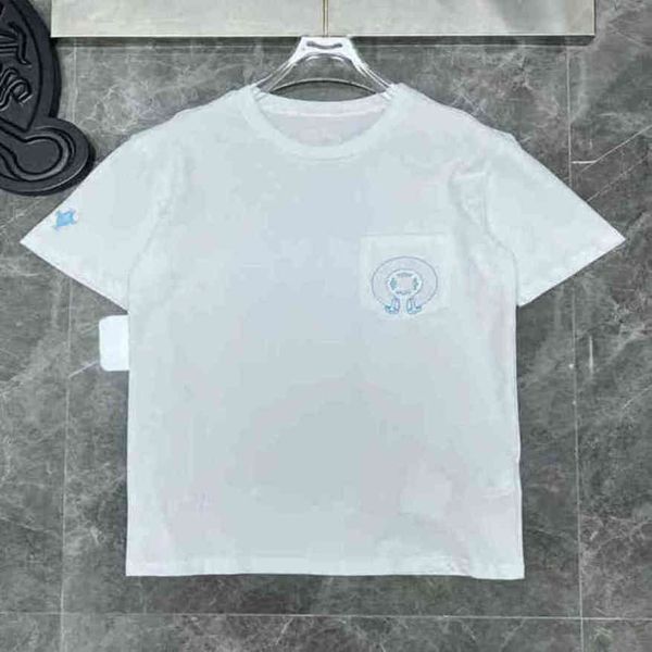

luxury fashion mens t shirts ch brand man t-shirt horseshoe flower tees summer cross sanskrit letter short sleeve designer tshirts women shi, White;black