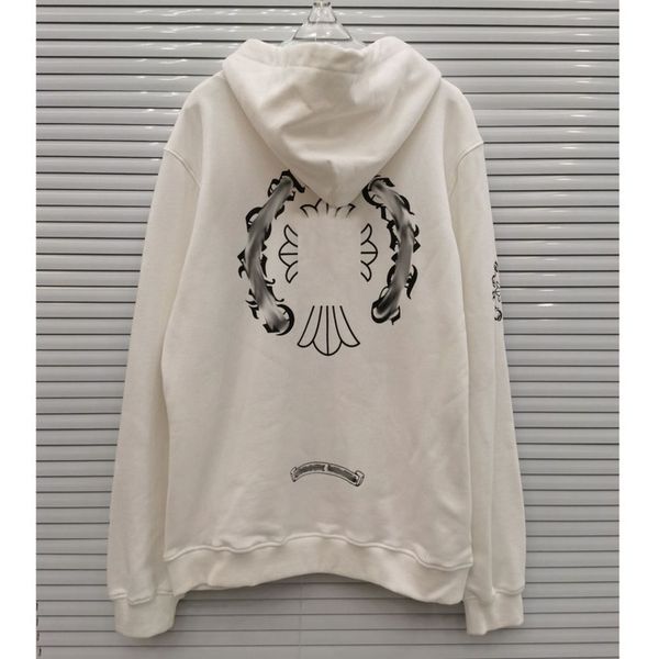 

luxury men's fashion sweatshirts classic ch zipper hoodies women men loose pullover hooded designer horseshoe sanskrit hoodie sweater j, Black