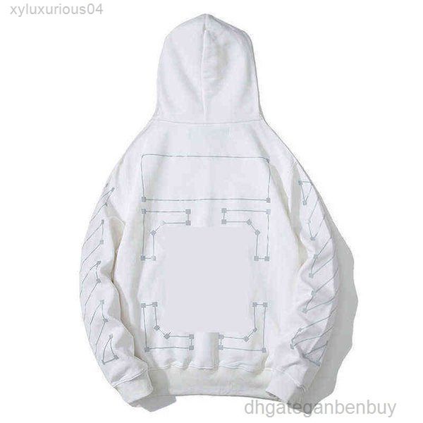 

designers hoodieoffs sweaters fashion sweatshirts brands argan oil painting arrow printing men's women's pullover hooded sweater w, Black