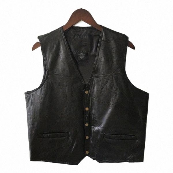 

men's vests men's vests men vest leather black biker genuine motorcycle rock sleeveless jacket male autumn plus size clothing 4xl, Black;white
