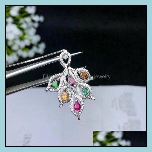 

chains chains colife jewelry 925 sier tourmaline pendant 6 pieces natural fashion gemstone gift for womanchains drop del yummyjewelry dhcpa, Silver