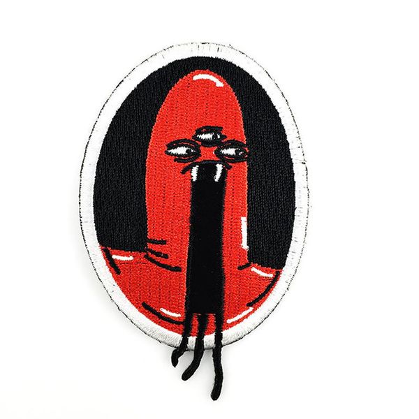 

surprised expression sewing notions embroidery patches iron on for clothing shirts jackets custom patch, Black