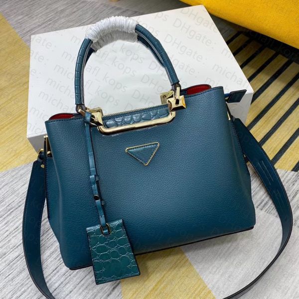 

prad bag designer handbags for women large capacity tote crocodile trim one-shoulder crossbody bag 2022 quality luxury simple 3xh7