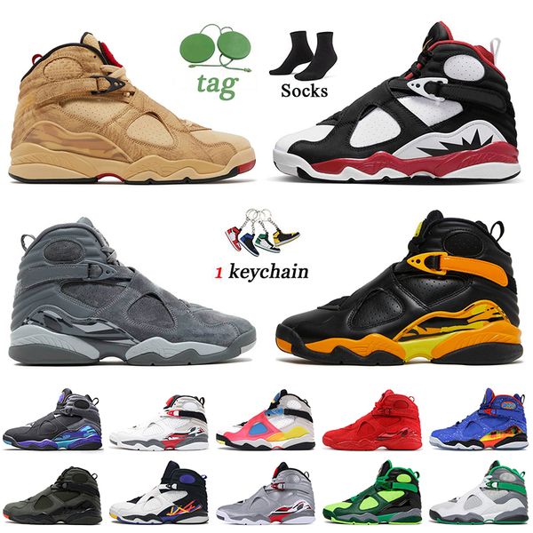 

8s basketball shoes rui hachimura samurai paprika jumpman 8 taxi cool grey take flight 2022 fashion three peat women mens trainers sports sn