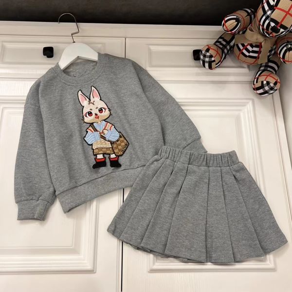 

autumn kid girl clothing sets yellow color for waist and dresses fashion designer baby girls clothes boutique send with box, White