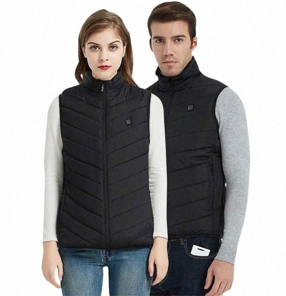 

men's vests women's men's heating vest jacket thermal heated coat clothing electric heater with from usb vests m4w5#, Black;white