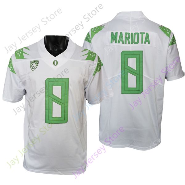 

2021 new ncaa oregon ducks football jersey 8 marcus mariota college jersey white green size youth adult, Black