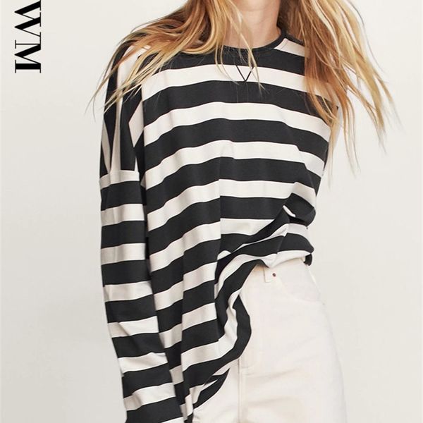 

womens hoodies sweatshirts women striped print sweatshirts oversize long sleeve o neck loose pullovers female 220901, Black