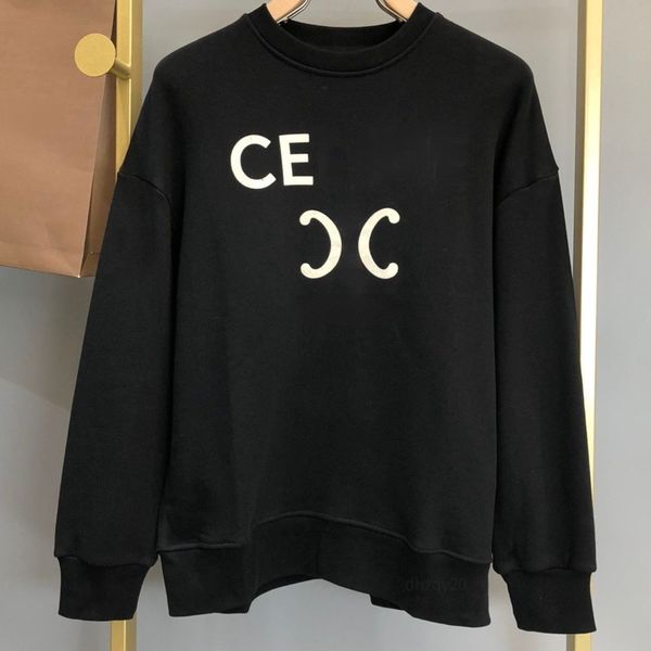 

ce sweatshirt mens designer crewneck sweater couple style versatile letter print coat, Black