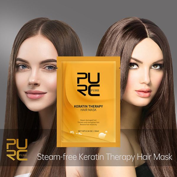 

purc keratin therapy hair mask for argan oil repairs hair damage restore soft hairs care & scalp treatments conditioner 10ml
