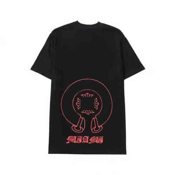 

summer ch mens t shirts horseshoe flower tees luxury brand man cross t-shirts sanskrit letter designer tshirts fashion boy hip hop sweater w, White;black