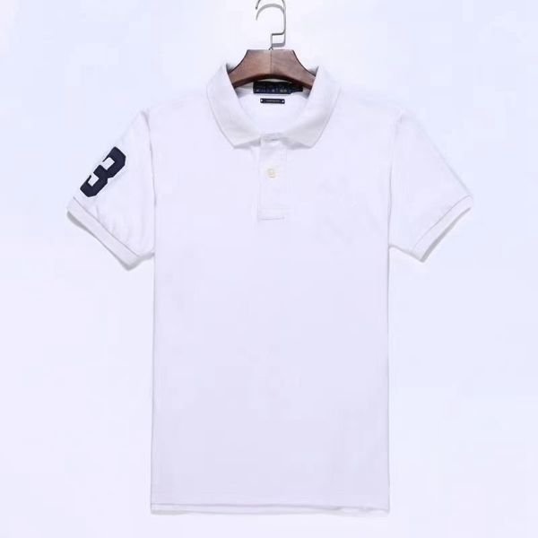 

wholesale 2064 summer new polos shirts european and american men's short sleeves casual colorblock cotton large size embroidered fashio, White;black