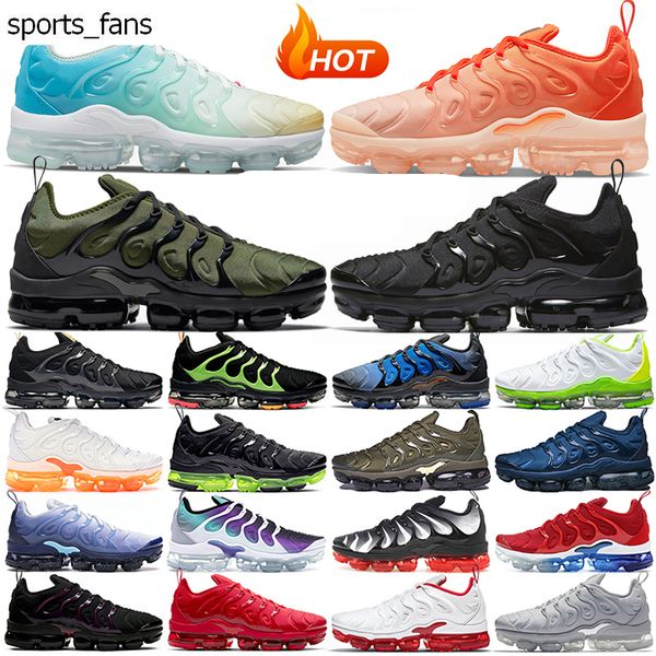 

mens womens running shoes tn plus sneakers black white yolk bubblegum pastel sports trainers shoe 36-45