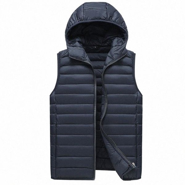

men's vests men's vests winter vest plus size mens lightweight jacket down coat warm waterproof overcoat hooded waistcoat s7ci#, Black;white