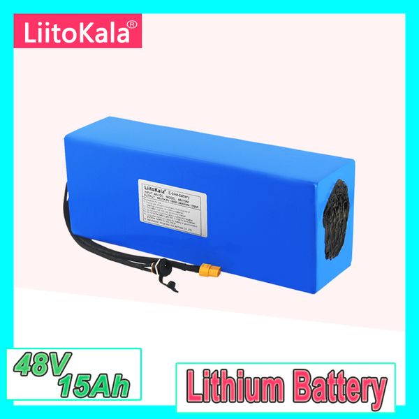 

liitokala 48v 15ah 18650 e-bike batteries li ion battery pack bicycle scoot conversion kit bafang 1000w xt60 plug 54.6v charger