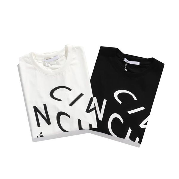 

summer designer mens t shirts men women tees black white casual logo loose casuall slim fashion brand design tshirts good quality size 273d, White;black