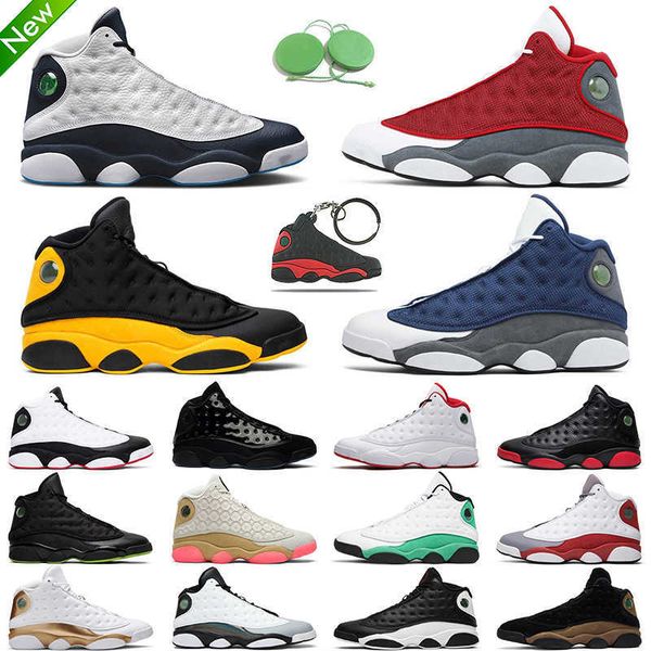 

jumpman 13 flint men basketball shoes 13s obsidian hyper royal starfish black cat bred cny outdoor mens trainer