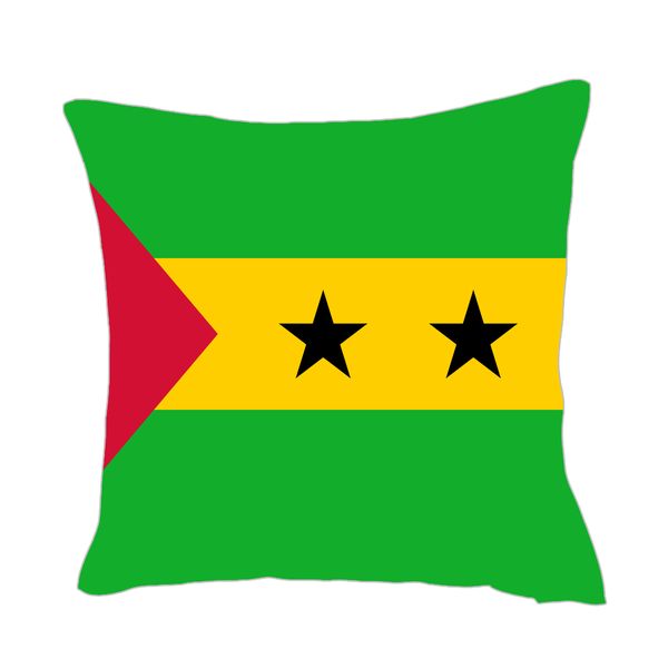 

sao tome and principe flag throwpillow cover factory supply good price polyester satin pillow cover