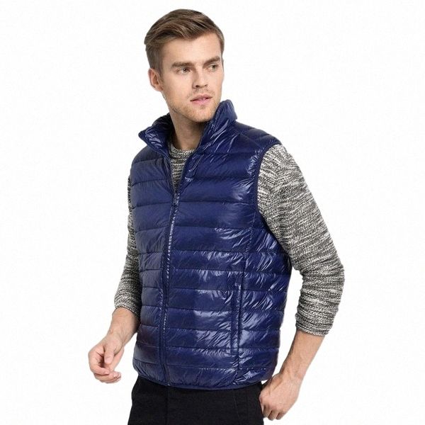 

men's vests men's vests zogaa young breath sleeveless jacket mens winter ultralight down cotton parkas vest men solid stand collar, Black;white