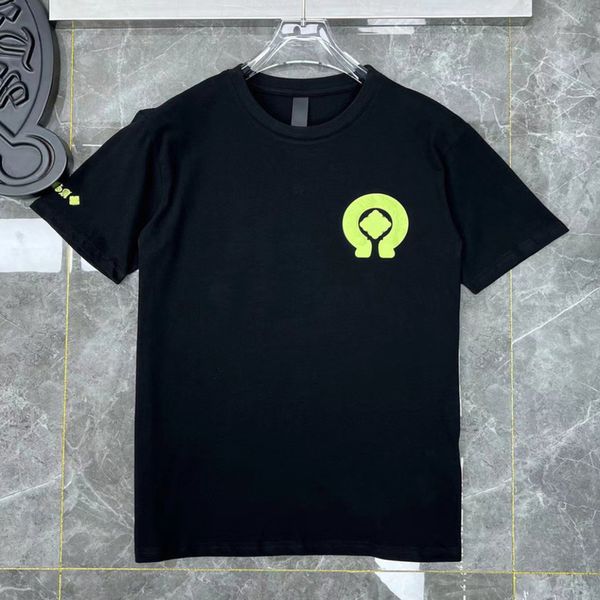 

mens classic luxury t shirts fashion brand ch men tees horseshoe cross designer tshirts summer man hip hop sweater sanskrit letter t-shirt, White;black