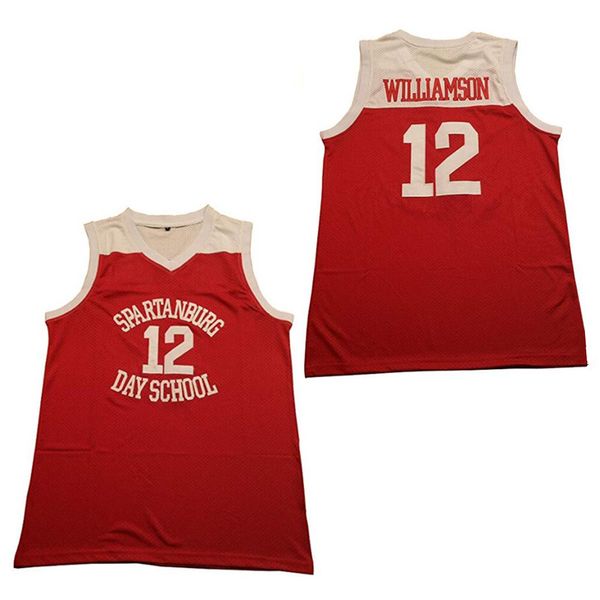 

spartanburg day school jersey #12 zion williamson basketball jerseys, Black