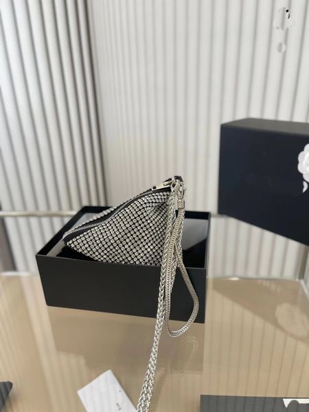 

triangle designer bags alexanders women wang black fashion tote bags summer handbag luxury diamonds shoulder lady chain handbags crossbody b