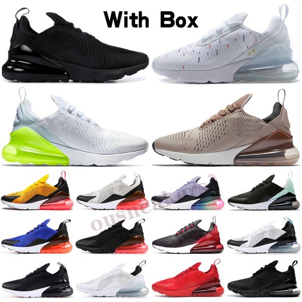 

sports run shoes triple black all white women men summer gradient blue punch 270s trainers sneakers size 36-45295a, Black;brown