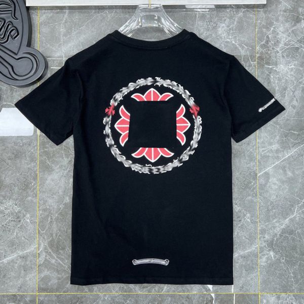 

luxury fashion mens t shirts ch brand men sanskrit letter t-shirt horseshoe cross designer tshirts man hip hop sweater summer women classic, White;black