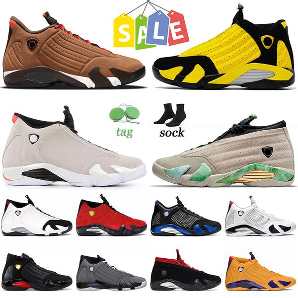 

jumpman 14 14s mens basketball shoes high og sneakers winterized black yellow desert sand fortune university red spm white particle grey