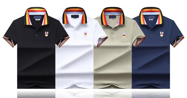 

2022 summer new polo shirt short sleeve t-shirt men's heterogeneous collar polo short sleeve shirt pure cotton t-shirt men, White;black