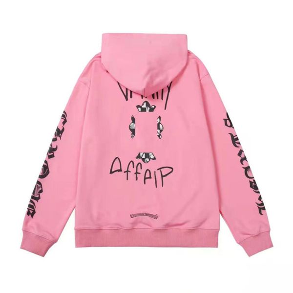 

luxury classic men's sweatshirts ch brand fashion hoodies men woman designer horseshoe cross pullover hooded zipper sweater loose jacke, Black