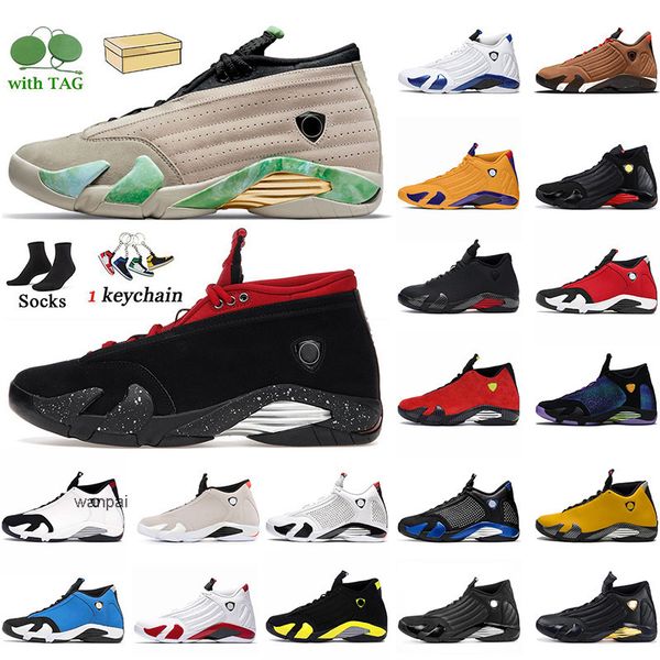 

shoe 14 14s men basketball shoes jumpman sneakers spm white black toe red lipstick fortune winterized university gold candy cane thunder