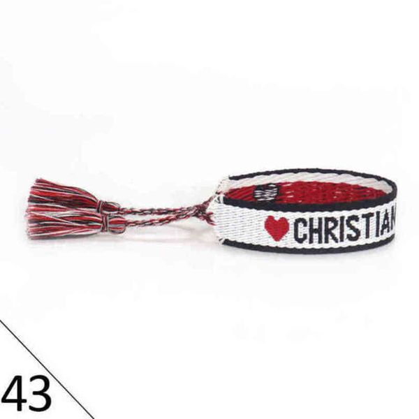 

brand fashion bracelets woven friendship for womens handmade braided luxury bracelet designers with tassel print embroidery mens jewelry ban, Golden;silver