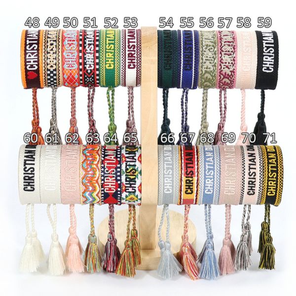 

woven designers friendship bracelets luxury brand adjustable for womens mens vintage braided bracelet fashion embroidery tassel bangles jewe, Golden;silver
