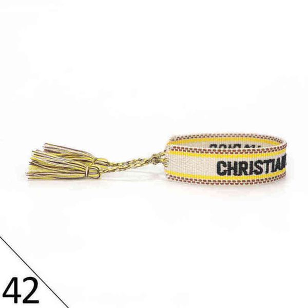 

fashion brand bracelets woven friendship for womens handmade braided luxury bracelet designers with tassel print embroidery mens jewelry ban, Golden;silver