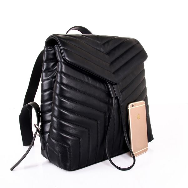 

luxury loulou small backpack puffer quilted leather designer folding flap magnetic closure backpacks drawstring binding pocket hardware scho
