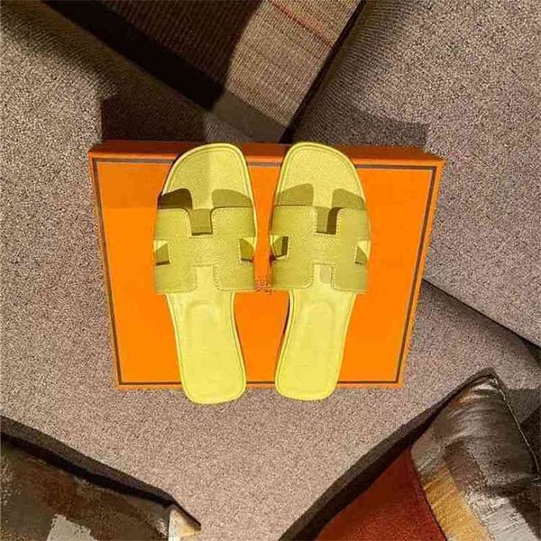 

fashion slipper oran designer luxury women herms high h family women's 2022 leisure wear summer beach flat sandals, Black