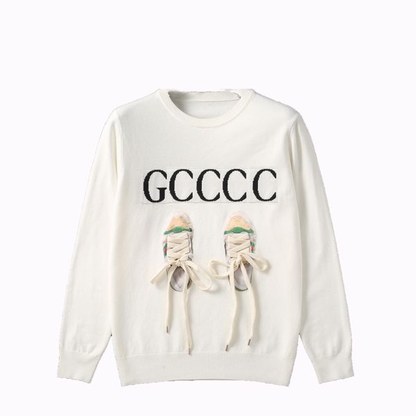 

luxury women's men's sweaters designer sweater letter print men sweater t-shirt casual round long sleeve embroidery size -3xl, White;black