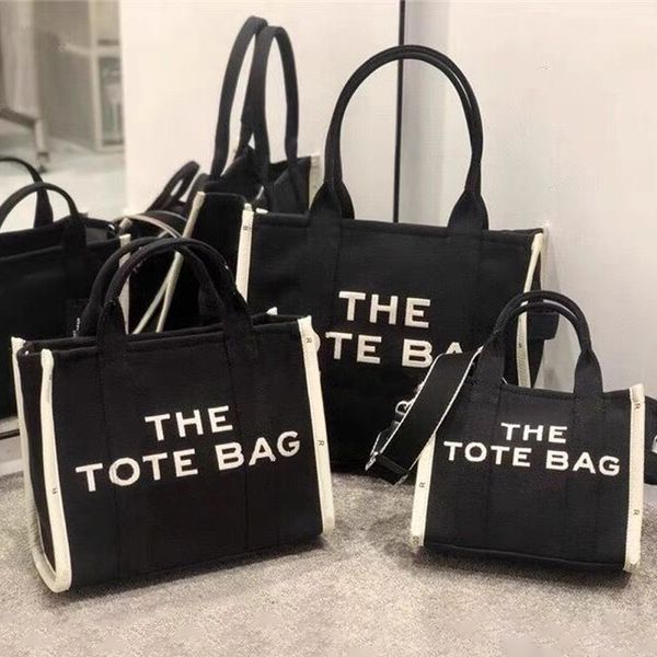 

2022 brand embroidery luxury the tote bag for women designer handbags canvas denim shoulder bags large capacity ladies shopping bags with se