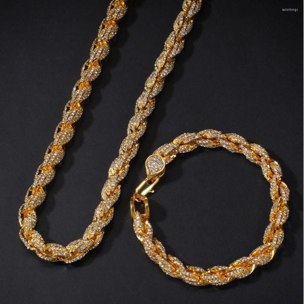 

chains hip hop men gold color out cuban necklace braclete combo set chain for, Silver