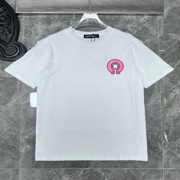 

fashion luxury mens t shirts ch brand men tees horseshoe cross designer tshirts summer loose women shirt classic man hip hop sweater sanskr, White;black