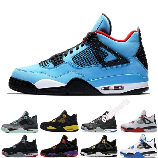 

designer sport shoes 4 womens mens basket ball 4s jump sneakers size 13 black cat fire red bred iv cactus jack trainers2726, Black;brown