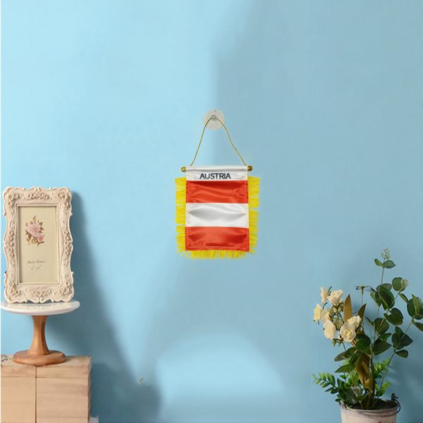 

austria window hanging flag 10x15 cm double sided mini hanging flags with suction cup for home office door decor
